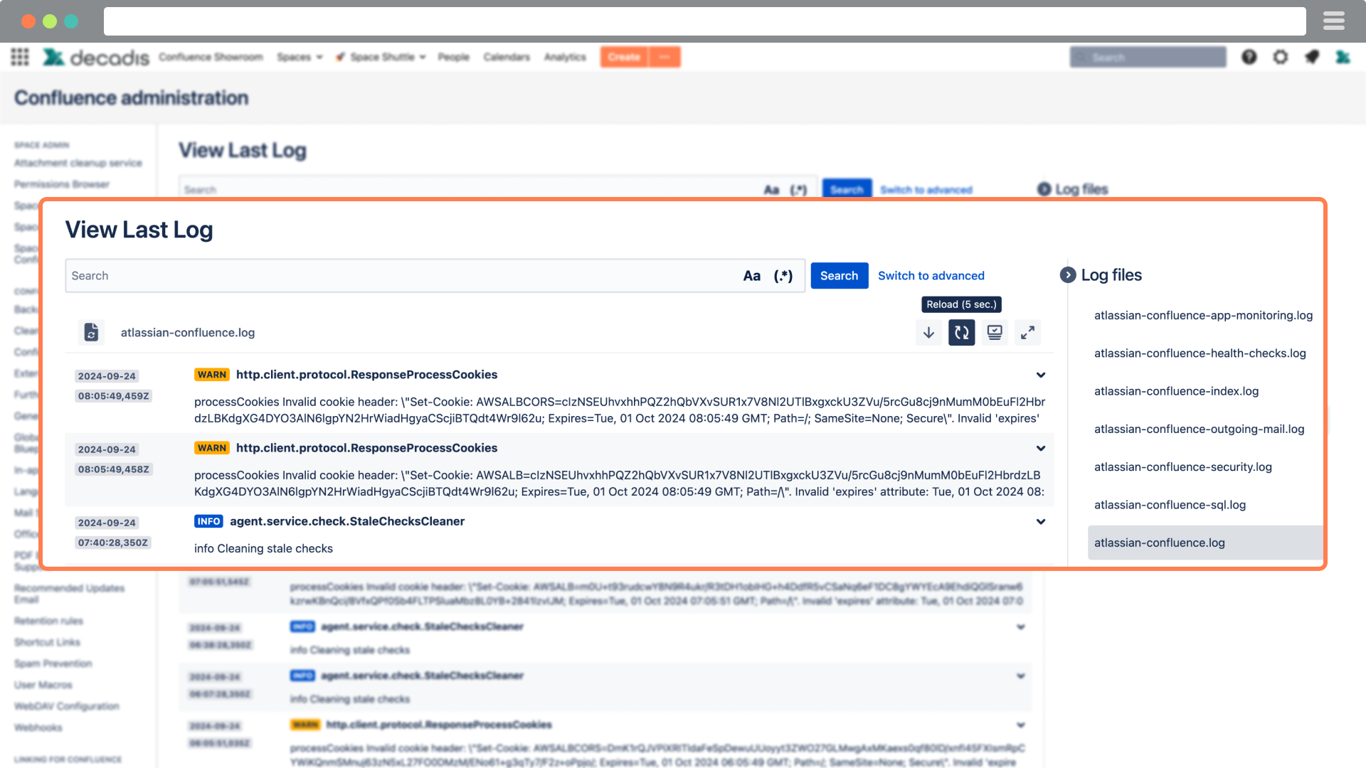 Last Log Confluence Live View.png